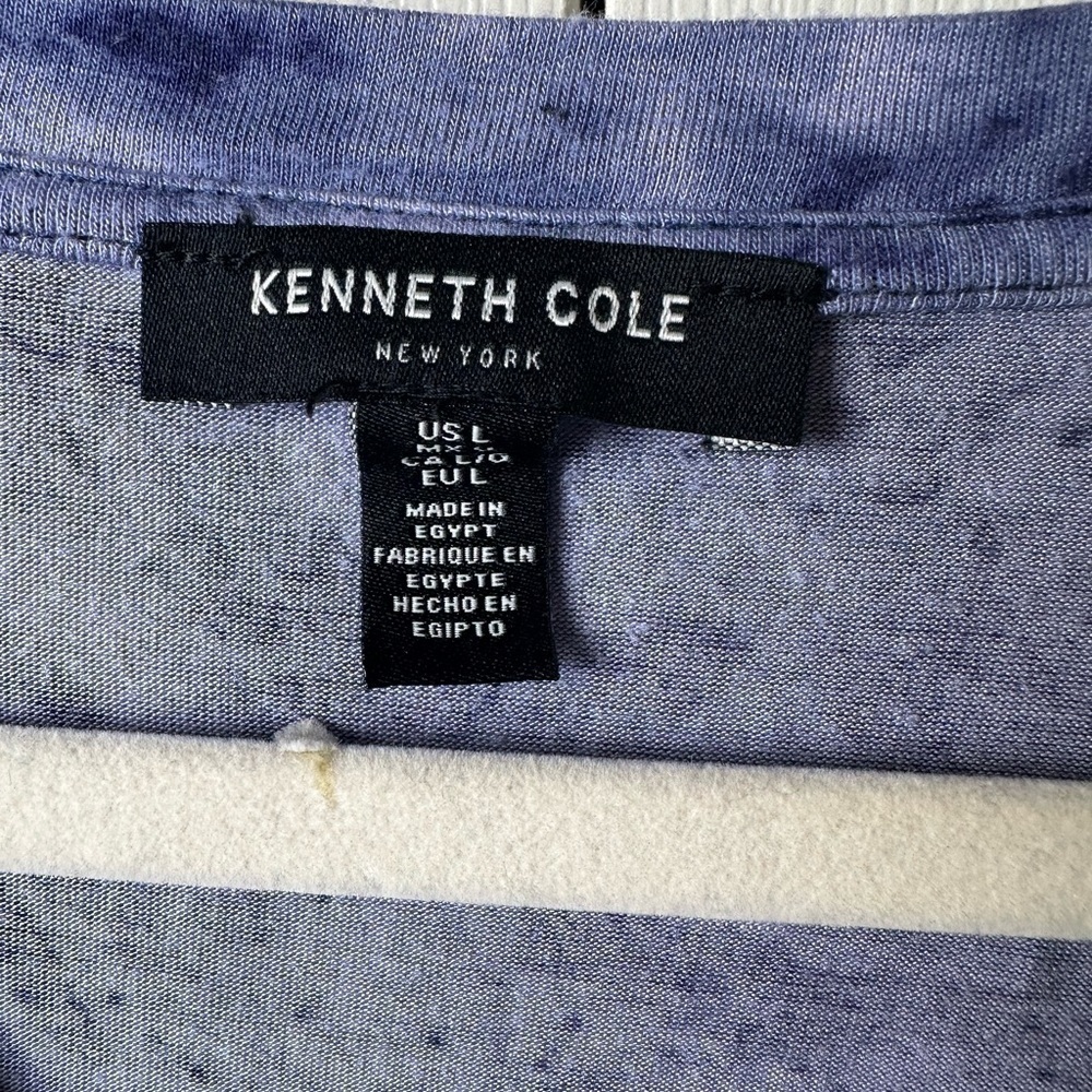 Kenneth Cole Shirt Womens Large Tee Short Sleeve Tie Dye Marble All Over Soft - Picture 3 of 6